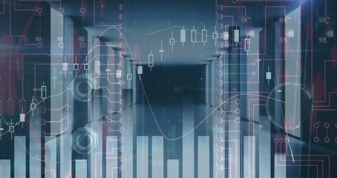 Financial Data Processing in Futuristic Server Room - Download Free Stock Images Pikwizard.com