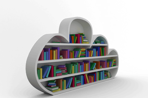 Cloud Shaped Bookcase with Colorful Books Transparent Background - Download Free Stock Videos Pikwizard.com