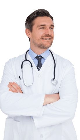 professional doctor in white coat with stethoscope transparent background - Download Free Stock Videos Pikwizard.com