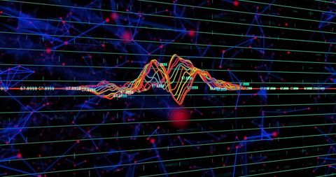 Dynamic Digital Data Display with Vibrant Graphs - Download Free Stock Images Pikwizard.com