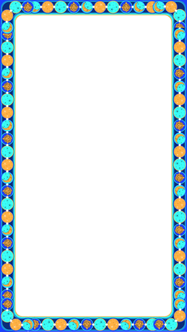 Transparent Ornamental Frame with Turquoise Orange Icons - Download Free Stock Videos Pikwizard.com