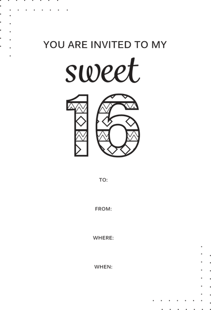 You Are Invited Sweet 16 Transparent Background Vector Illustration - Download Free Stock Videos Pikwizard.com