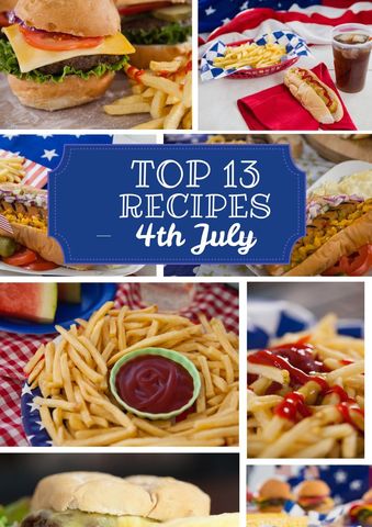 Celebrating Independence Day with Classic American Foods Montage - Download Free Stock Templates Pikwizard.com