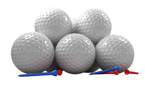 transparent set of golf balls with colorful tees on white background - Download Free Stock Videos Pikwizard.com