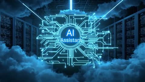AI Assistant: Futuristic Data Processing Network