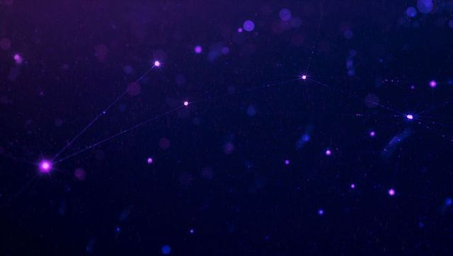 Digital Constellations Across Starry Evening Gradient