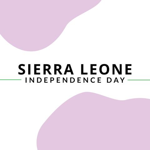 Minimalist Sierra Leone Independence Day Celebration Design - Download Free Stock Templates Pikwizard.com