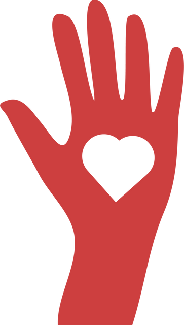 Red Hand With Heart on Transparent Background Vector Illustration - Download Free Stock Videos Pikwizard.com