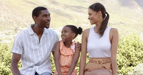 Happy Diverse Family Enjoying Time Outdoors