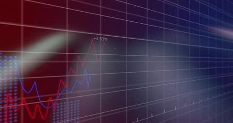 Abstract Data Visualization with Financial Growth Chart