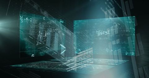Virtual Data Interface with Holographic Displays and Code - Download Free Stock Images Pikwizard.com