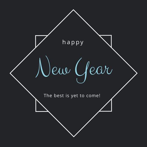 elegant new year greeting with optimistic message - Download Free Stock Templates Pikwizard.com