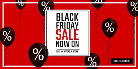 Bold Black Friday Sale Promotion with Red Background - Download Free Stock Templates Pikwizard.com