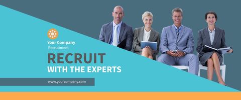 Corporate Recruitment Banner With Professional Team Displaying Confidence - Download Free Stock Templates Pikwizard.com