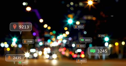 Social Media Integration with Urban Traffic - Download Free Stock Images Pikwizard.com
