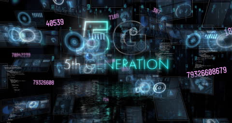 5G Technology with Digital Data Visualization