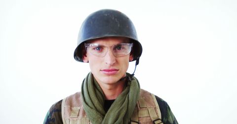 Young Soldier in Full Military Combat Gear with Helmet - Download Free Stock Images Pikwizard.com