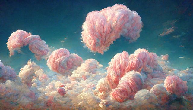 Surreal Pink Clouds in Twilight Sky - Download Free Stock Images Pikwizard.com