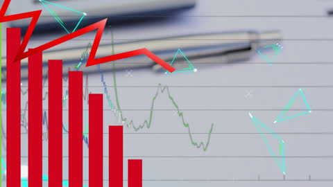 Dynamic Financial Graphs with Rising Bars and Lines