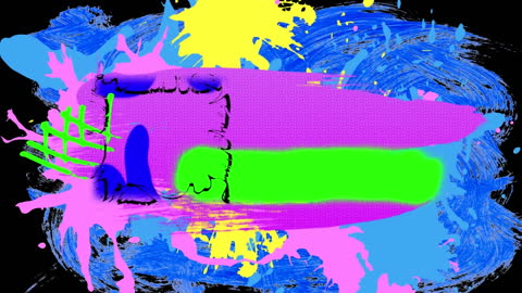 Vibrant Abstract Brush Strokes on Dark Canvas