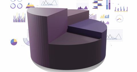 3d pie chart with overlayed business graphs and charts - Download Free Stock Images Pikwizard.com