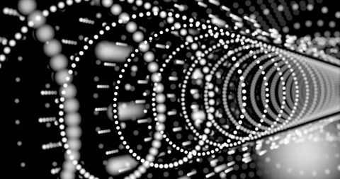 Abstract Digital Tunnel with Glowing Dots Network - Download Free Stock Images Pikwizard.com