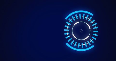 Futuristic Digital Interface with Circular Scanner Element - Download Free Stock Images Pikwizard.com
