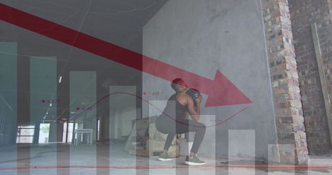 digital analytics overlay on exercise performance - Download Free Stock Images Pikwizard.com
