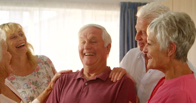 Group of Senior Friends Laughing and Enjoying Time Together - Download Free Stock Images Pikwizard.com