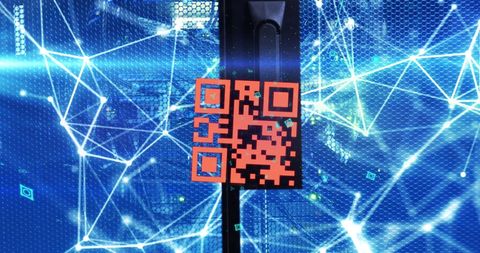 QR Code in Digital Network Space - Download Free Stock Images Pikwizard.com
