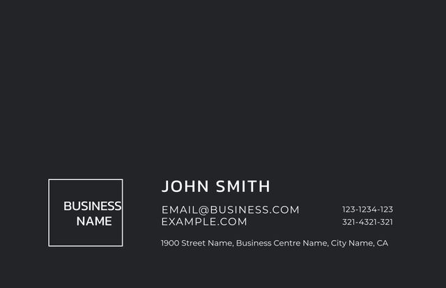 Minimalist Professional Business Card for Modern Entrepreneurs - Download Free Stock Templates Pikwizard.com