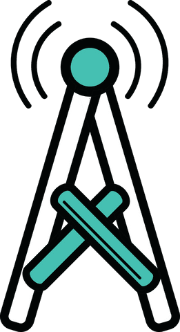 Digital Antenna Illustration with Connectivity Symbol on Transparent Background - Download Free Stock Videos Pikwizard.com
