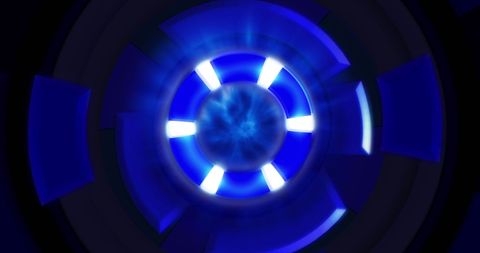 Abstract Blue Spinning Circular Interface - Download Free Stock Images Pikwizard.com