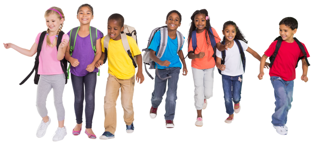 Happy Diverse School Children Group with Transparent Background - Download Free Stock Videos Pikwizard.com