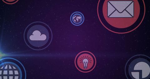 Digital composite of social media icon concept illustration