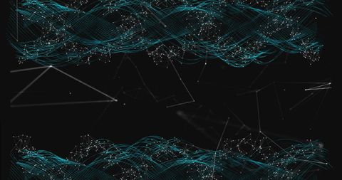 Glowing 3D DNA Strand and Network on Black Background - Download Free Stock Images Pikwizard.com