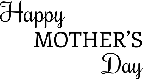 Happy mother's day transparent text for celebrations