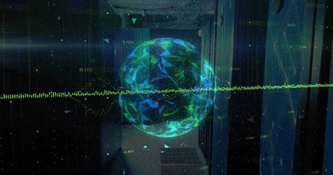 Holographic Globe in Data Center with Pulsing Waveform