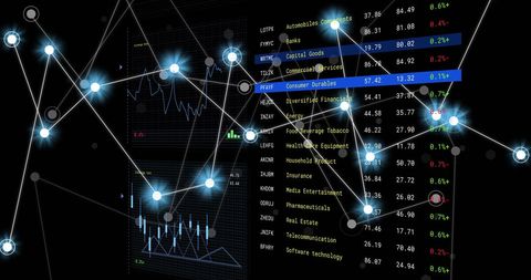 Financial Data Networks Connecting Global Business Transactions - Download Free Stock Images Pikwizard.com
