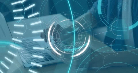 Conceptual Illustration of 5G Technology with Digital Interfaces