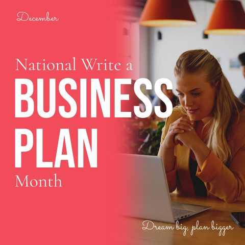 Creating Business Plan During National Awareness Month - Download Free Stock Templates Pikwizard.com