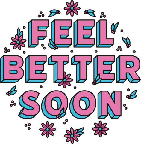 transparent feel better soon quote in pink with flowers - Download Free Stock Videos Pikwizard.com