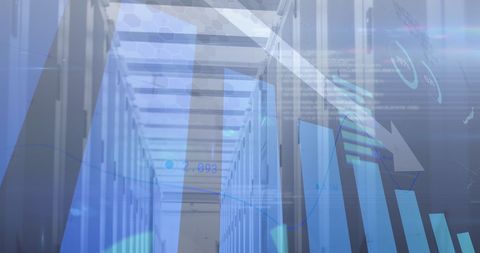 Digital Data Processing with Analytics in Modern Server Room - Download Free Stock Images Pikwizard.com