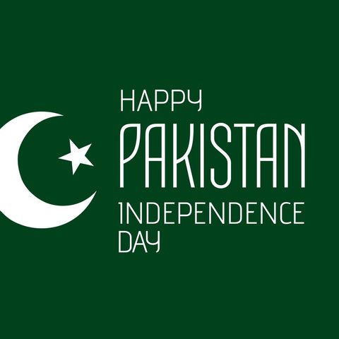Pakistan independence day celebration with national flag symbol