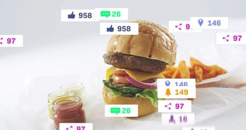 Virtual Engagement with Gourmet Cheeseburger and Sweet Potato Fries