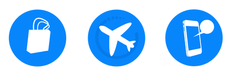 Digital Icons with Plane, Bag, Phone on Transparent Background - Download Free Stock Videos Pikwizard.com
