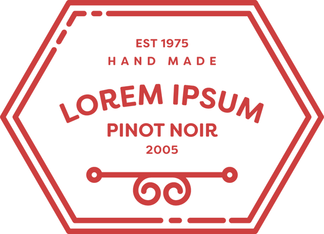 Vintage Style Handmade Pinot Noir Wine Label on Transparent Background - Download Free Stock Videos Pikwizard.com