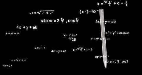 Education concepts with mathematical formulas on blackboard