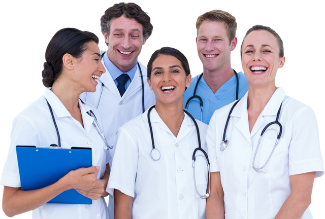 Transparent Smiling Medical Team Group Cheering and Standing Together - Download Free Stock Videos Pikwizard.com