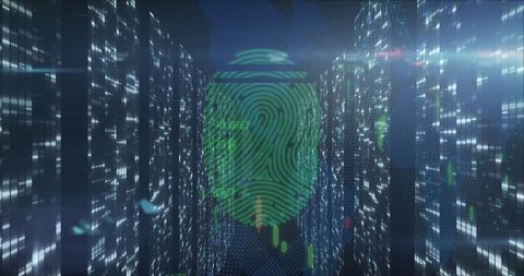 Futuristic Fingerprint Scan Technology in Data Grid